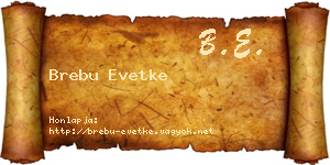 Brebu Evetke névjegykártya